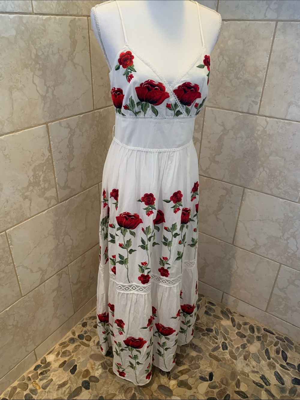 Antonio Melani Henry Embroidered Floral Maxi Dress